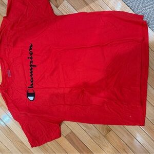 Champion Men's Red Logo T-Shirt